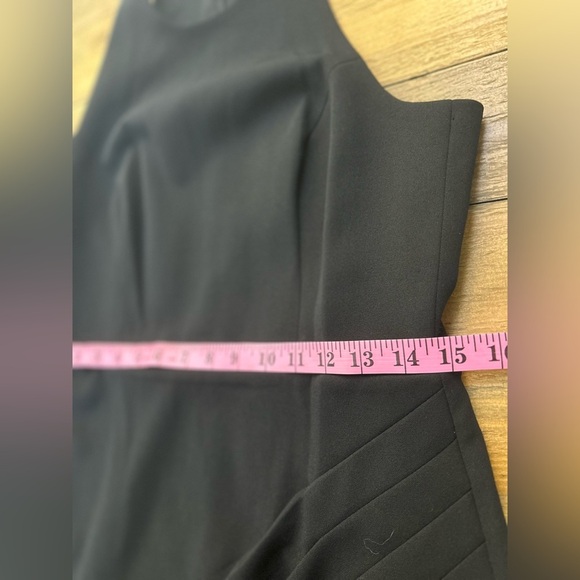 Laundry By Shelli Segal Black Cocktail Black Sleeveless Midi Dress Lined Sz 8 - Picture 16 of 17